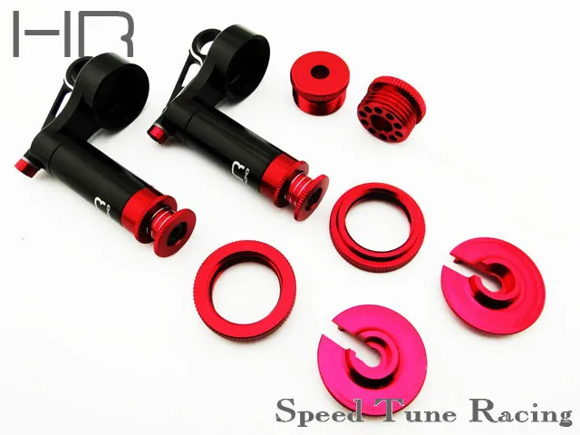 

Hot Racing Piggybacks adjustable rebound shocks Cap spring adjusters and retainers set for Axial Yeti XL 90032 90038