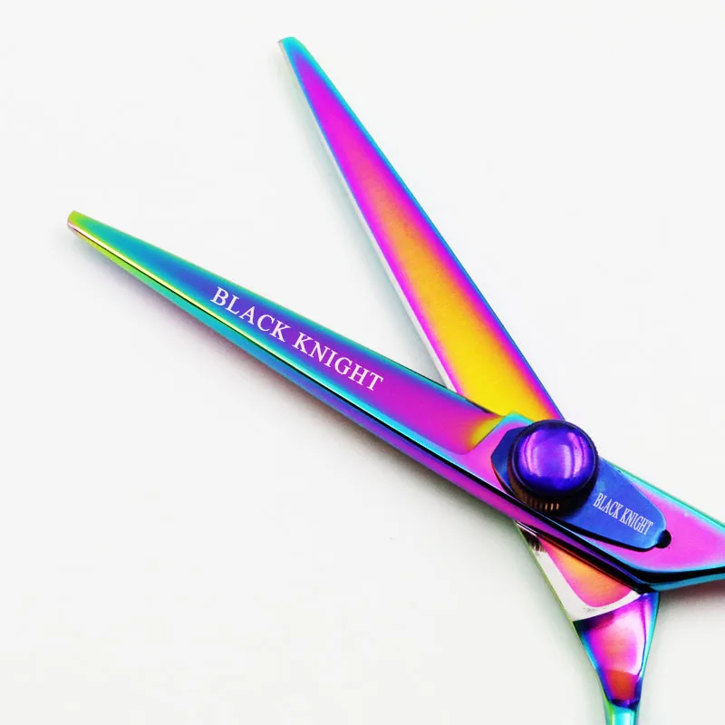 Black Knight 5.5 inch Professional hair scissors hairdressing set  Barber Cutting shears the rotation of the color handle