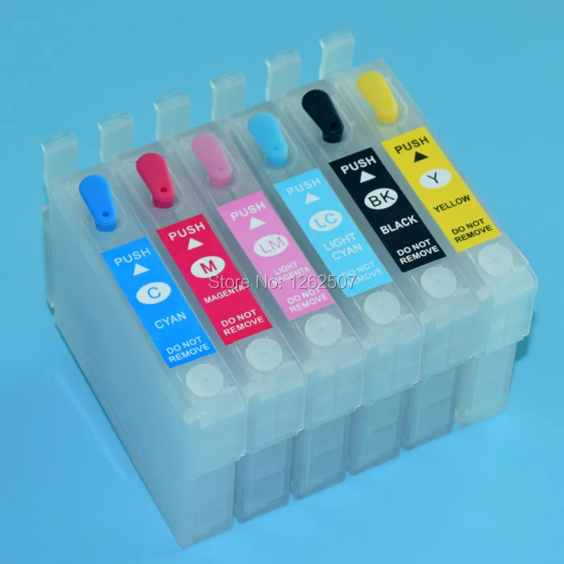 Refillable Ink Cartridge For Epson Stylus R270 T50 P50 1400 1410 1500W 1390 T60 R330 R265 R285 R360 RX560 RX585 RX685 RX560PX650