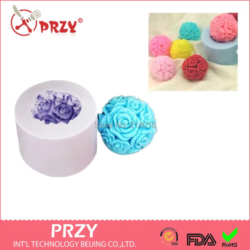 

3D Soap Mold Cake Decoration Mold Manual Handmade Soap Mold Candle NO.:SO128 Modelling Silicon Rose Moulds Silicone Rubber PRZY