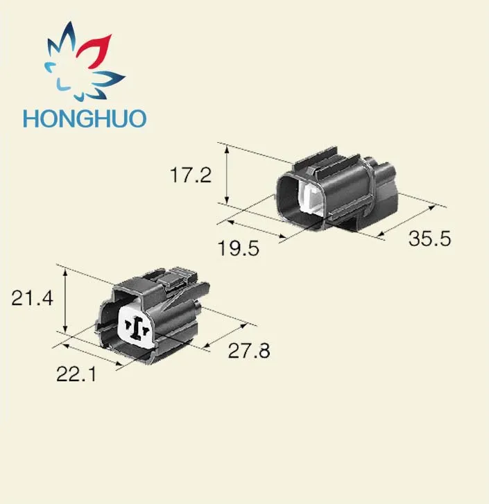 100sets/lot 6189-0129 Sumitomo Female Male 2 Pin/Way Cable Horn Connector For Excelle BYD BUICK Honda CITY Rear Door Lock Motor