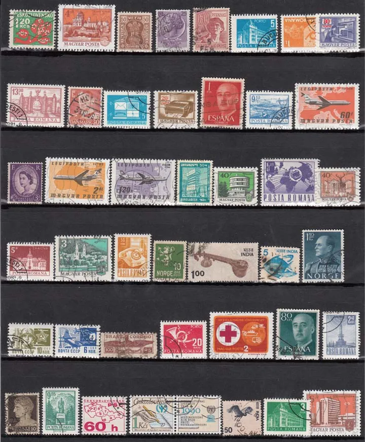 950 PCS / lot Lot All Different Postage Stamps With Post Mark In Good Condition For  Collection timbri stempel