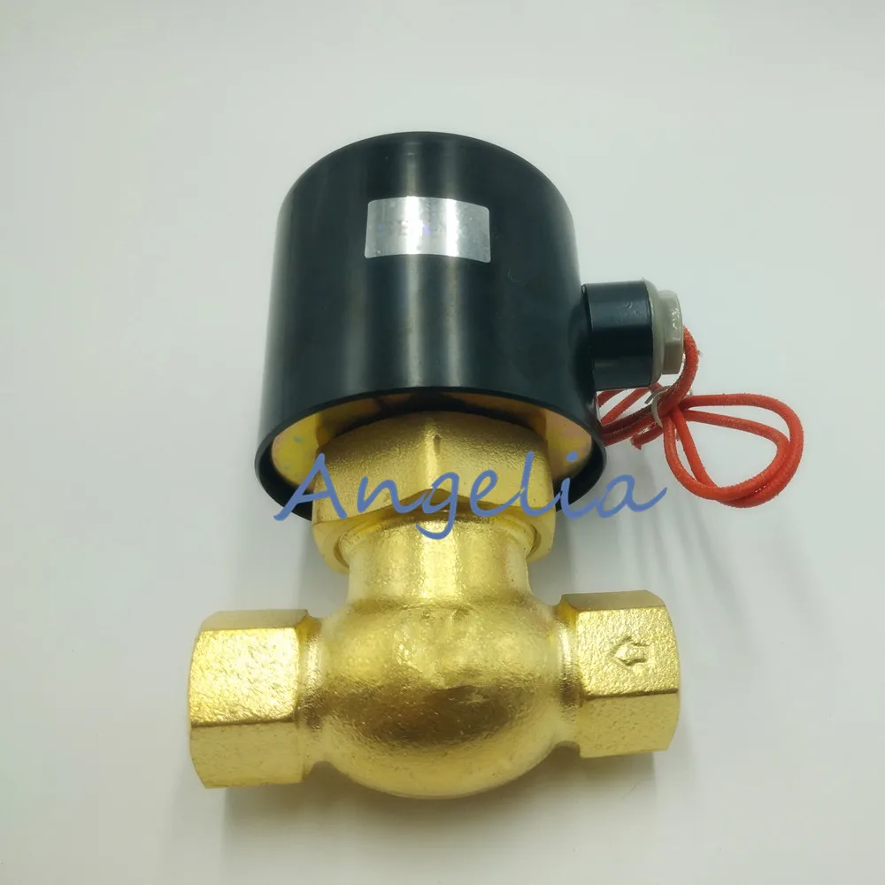 

AC220V DC24V G1/2 "US-15 Электрический электромагнитный клапан Латунь Высокотемпературный паровой клапан Нормально закрытый NC