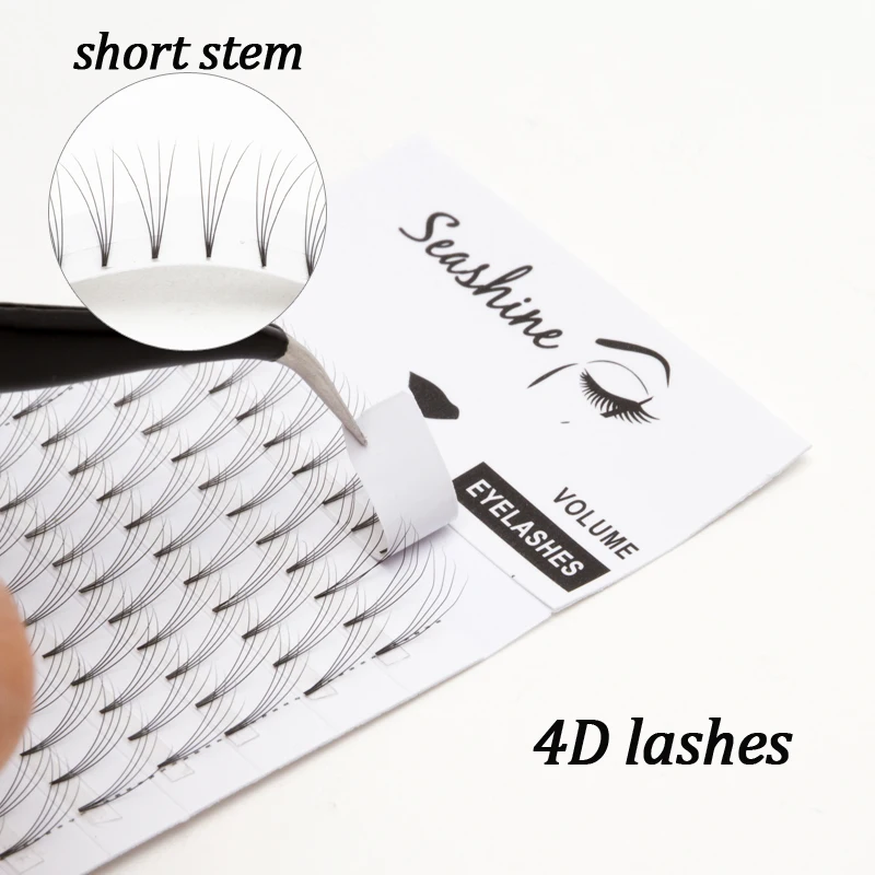 Seashine Short Stem lashes 2D-6D Pre Fanned Lash Extension Supplies Volume Lashes 4D Pre Made Volume Fans Eyelash Extension