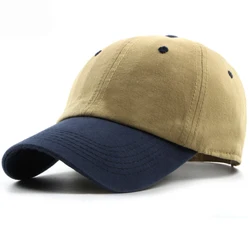 HT1186 High Quality Cotton Canvas Plain Baseball Cap Men Women Two Tones Snapback Cap Bone Casquette Casual 6 Panels Fitted Hat