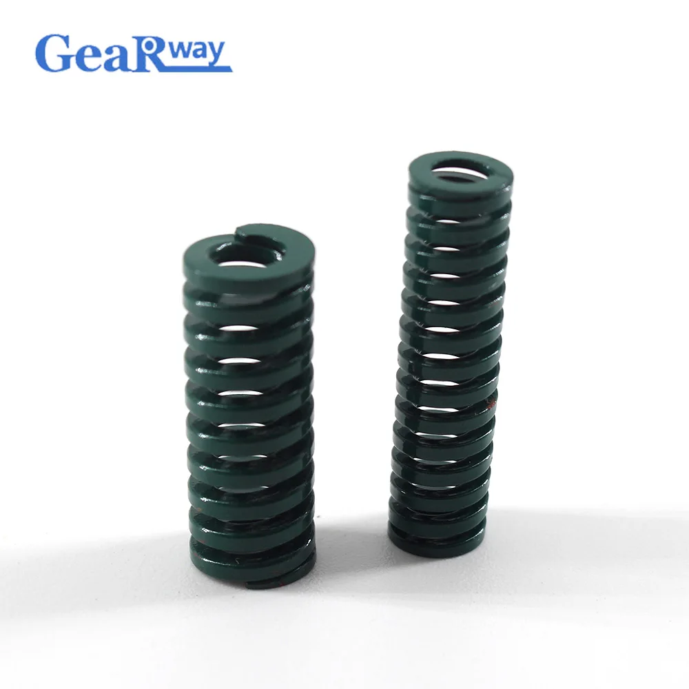 Gearway 4pcs Green Die Spring Long 28% Compression Ratio Spiral Stamping Compression Die SpringTH14x20/14x25/14x30/14x50/14x55mm