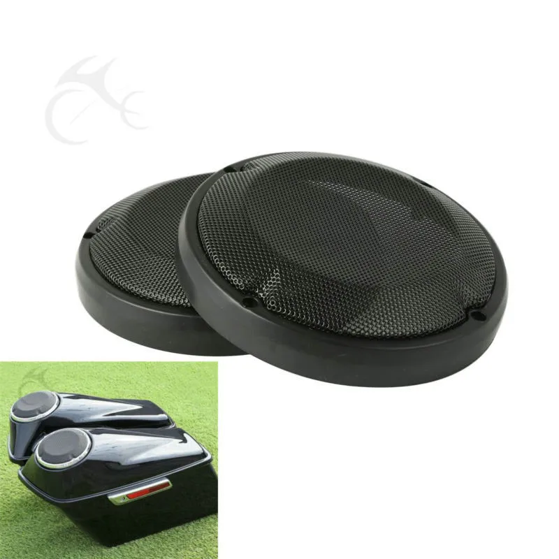 

Motorcycle 6.5" Saddlebag Lid Speaker Grill Cover For Harley Touring Street Electra Glide 2014-2021