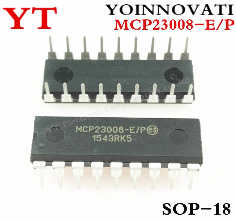 

5pcs/lot MCP23008-E/P MCP23008 I/O EXPANDER I2C 8B 18DIP Best quality.