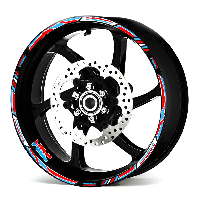 

New Motorcycle wheel decals Reflective stickers rim stripes 17inch For Honda Racing HRC CBR250RR CBR400RR CBR600RR CBR1000RR