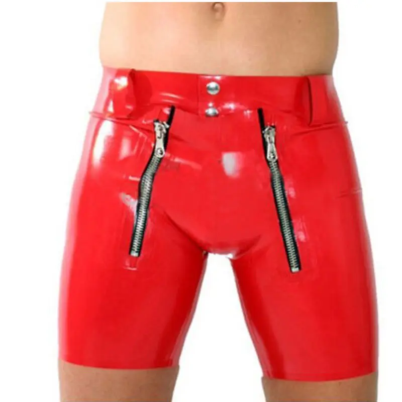 

New Sexy Fetish Latex Underwear Boxer Panties / Shorts For Men With Crotch Piece Unique