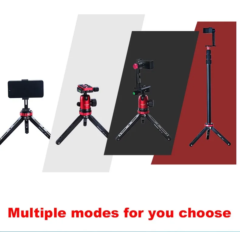 Kolivar MT-01 aluminium blat elastyczny statyw rozszerzenia Mini lekki statyw z głowicą Ball uchwyt na telefon do aparatu Iphone