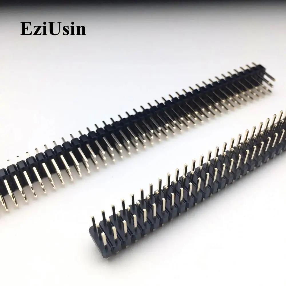 2.54 3*40 Drie Rij Mannelijke Vrouwelijke 90 Graden Haakse R/Een Breakaway Pcb Pin Header Socket connector Pinheader 3x40p