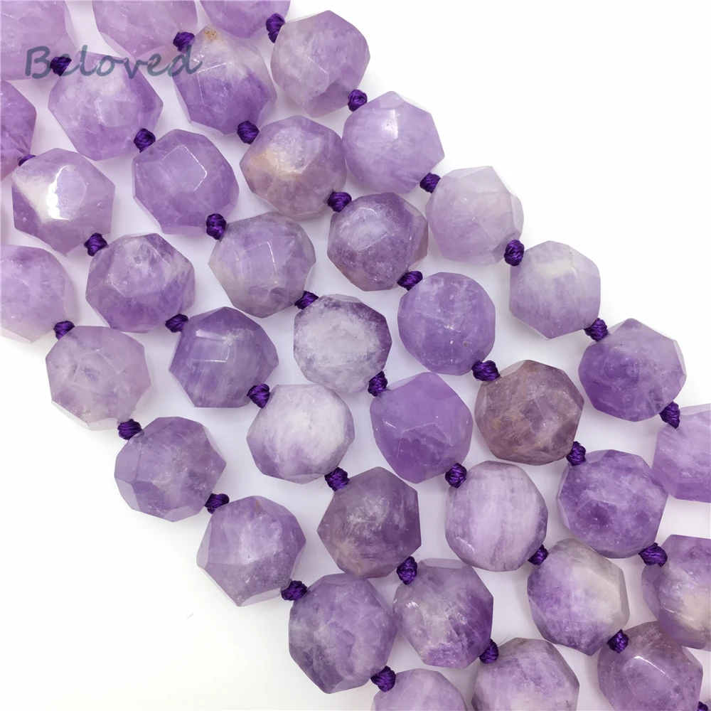 

Faceted Square Purple Mauve Jades Quartz Nugget Loose Beads, Natural Gems Stone Jewelry Making Beads, BG18332