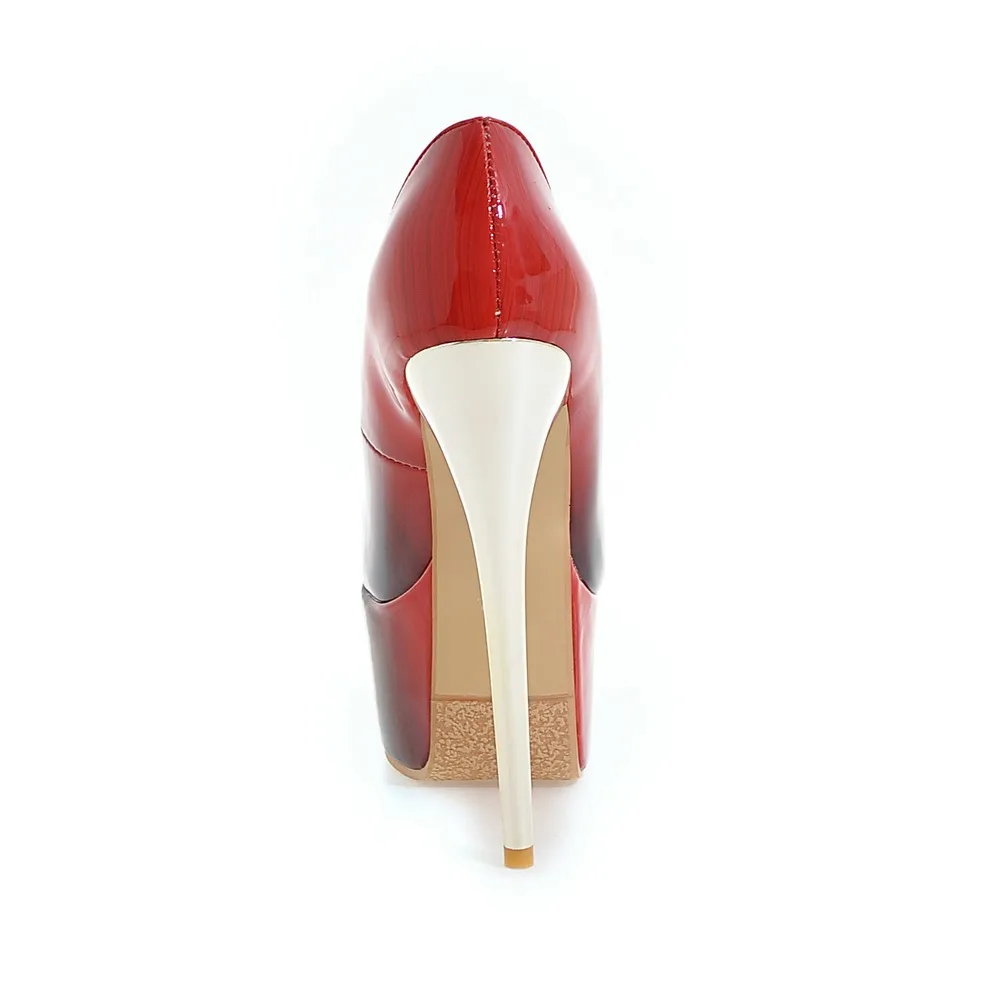 2017 New Big Size Sale 30-48 New Fashion Sexy Round Toe Women Super waterproof table High Heels Ladies Wedding Party Shoes Y-19