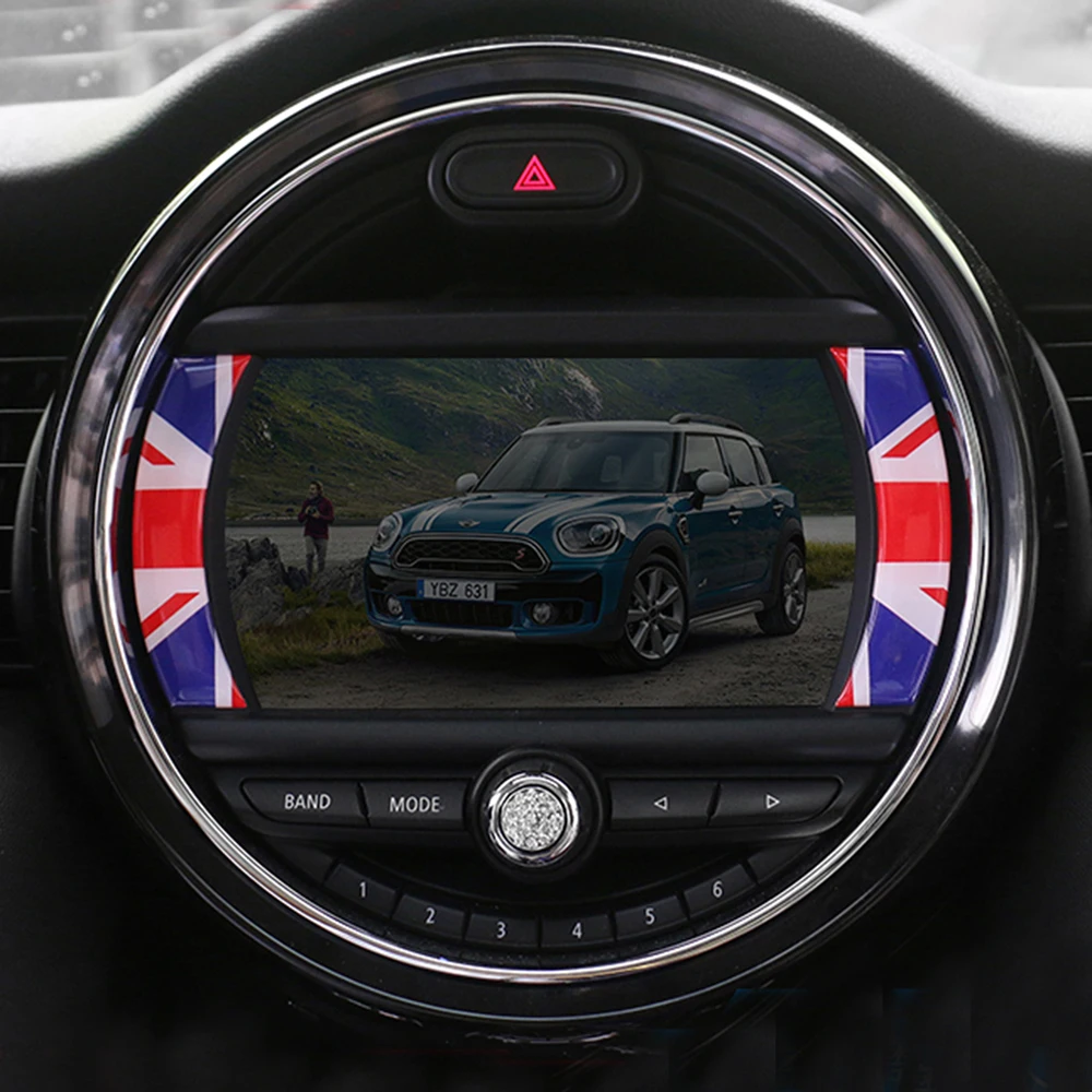 Navigator Screen Side Crystal Epoxy Sticker Decals For BMW MINI Cooper S JCW One F54 Clubman F55 F56 F60 Countryman Car Styling