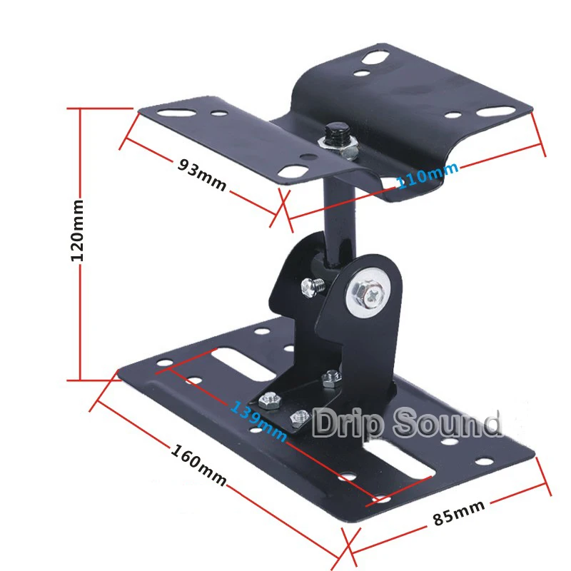 Universal Wall Ceiling Speaker Wall Mount Bracket Loudspeaker Box Tilt Side Clamping Hanger Audio Stereo Surround Stand Support