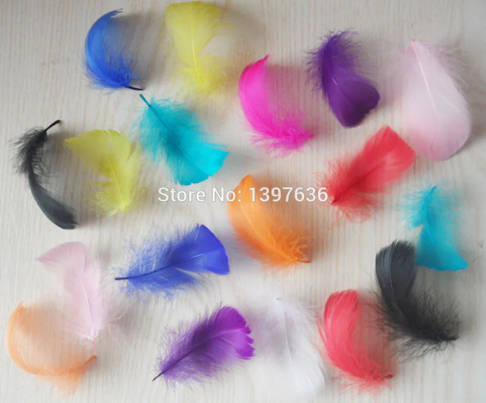 200pcs 8-13cm Choose Colors  Real Goose Feathers Plumes for Home Christmas Cosplay Decoration Clothing Shoes Hat Accessories