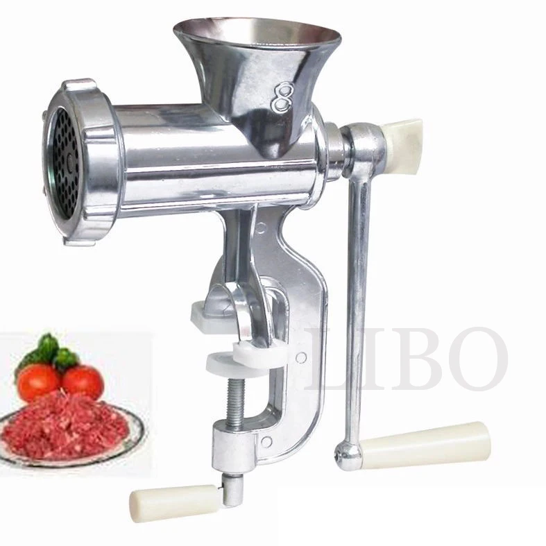 

New Arrival Hand Cast Aluminum Manual Meat Grinder Mincer Machine Sausage Table Crank Tool for Home Kitchen Cutter Slicer Beef