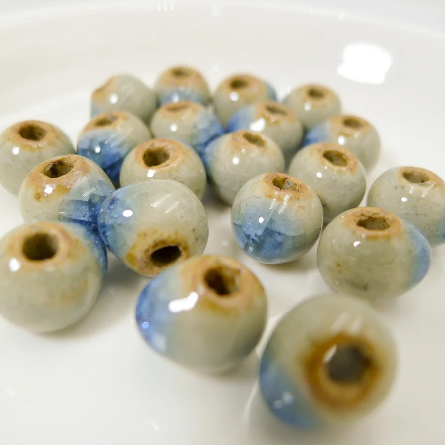 10# 40pcs Sphere Ceramic Beads  Promotion China Porcelain Bead For Jewelry Making 10mm  Beads #A310B