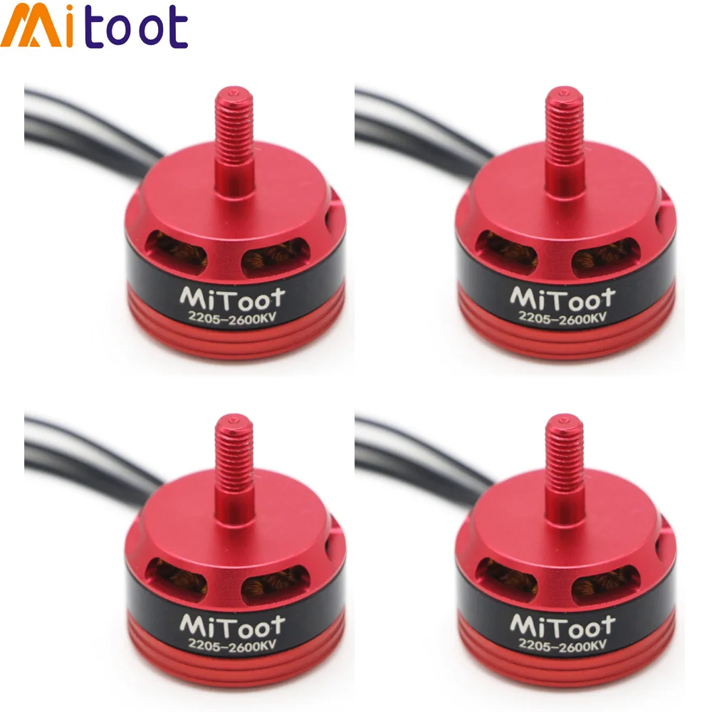 4pcs Mitoot DX2205 2300KV 2600KV 2-4S Brushless Motor 2 CW 2 CCW For QAV250 Wizard X220 280 RC FPV Drone Airplane