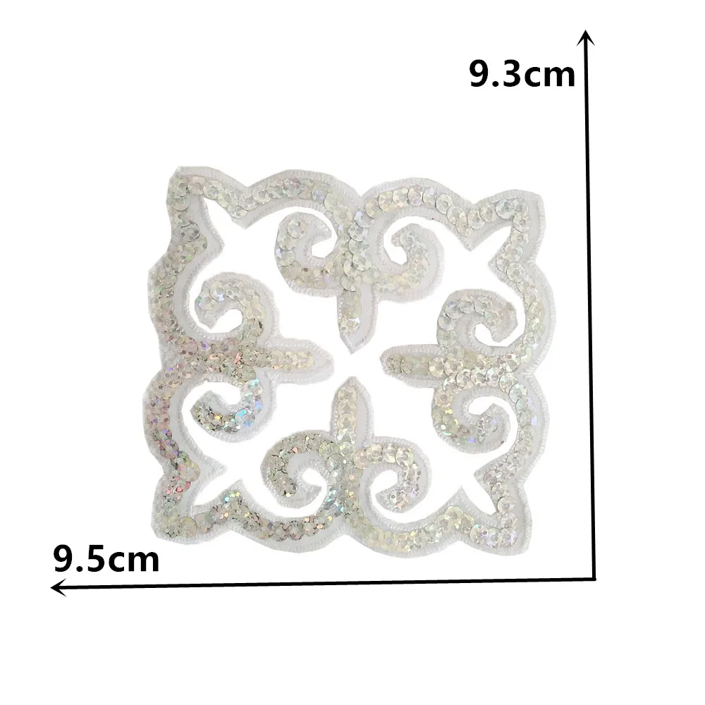 New Products DIY Sequins Sewing Apparel Fabric Embroidery Iron Patch Applique Badge Sticker Clothing Decoration Accessories