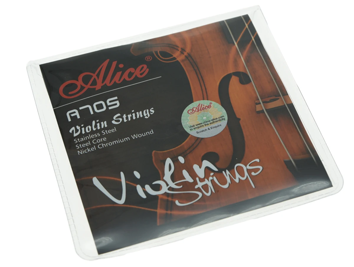 Set of 4 Alice Stainless Steel Violin Strings Nickel Chromium Wound String