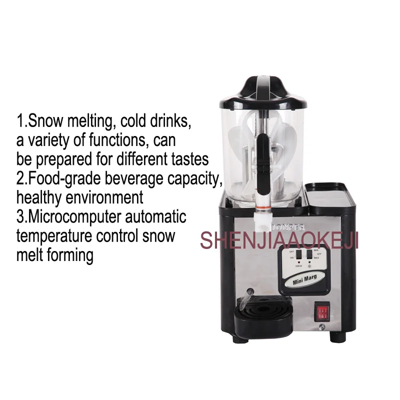 กระบอกเดียวหิมะละลายเครื่อง XC16 6L สแตนเลสขนาดเล็กเครื่อง slush สำหรับบ้าน 220 V 1 pc