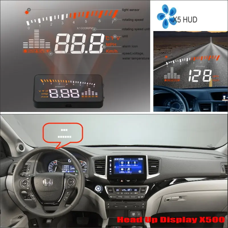 For Honda Odyssey/Pilot/CRV/CRH 2010-2019 Car Accessories AUTO OBD HUD Head Up Display Driving Screen Projector Reflecting