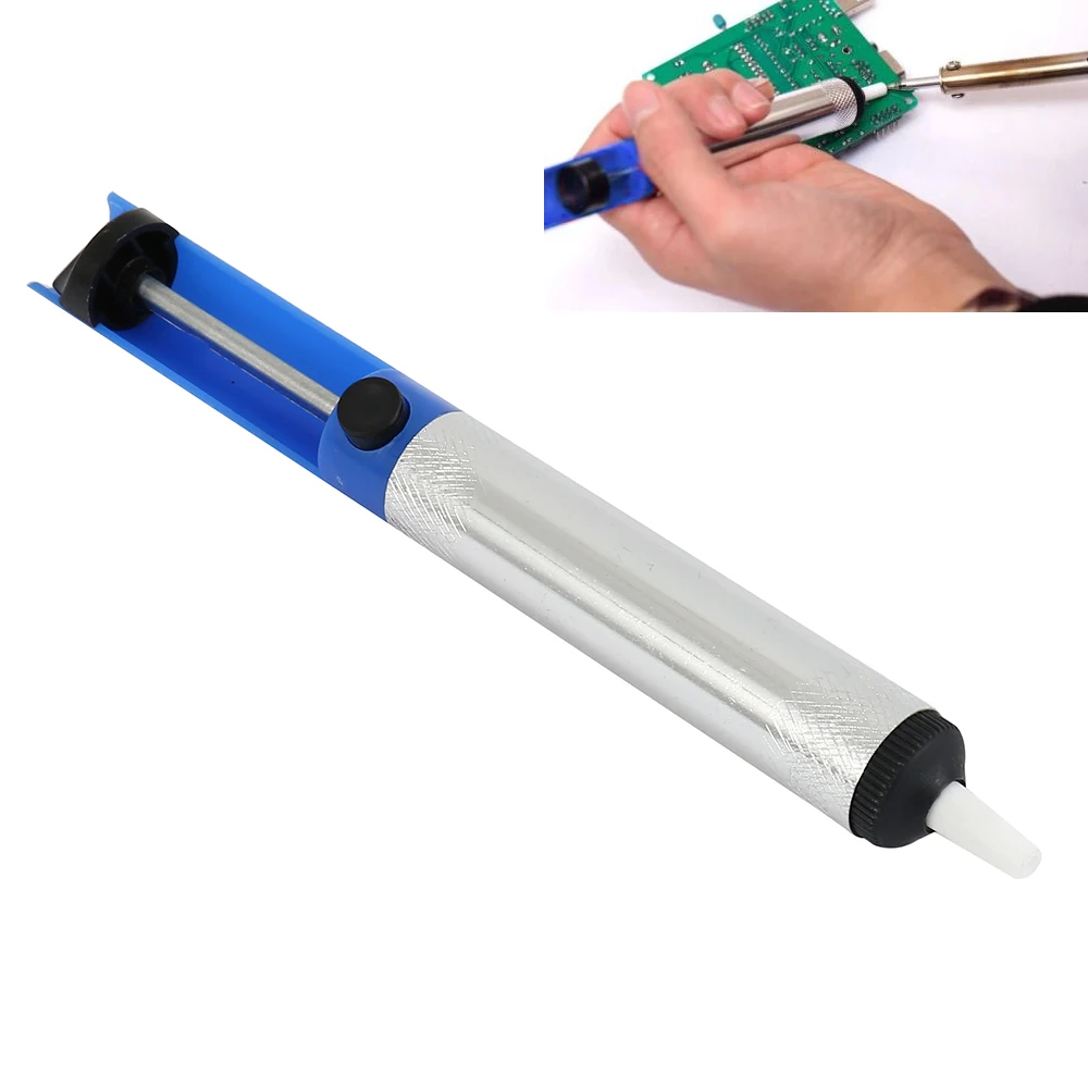 JCD Desoldering Pump Aluminum Metal Suction Tin Gun Soldering Sucker Pen Removal Vacuum Soldering Iron Desolder Welding Tools