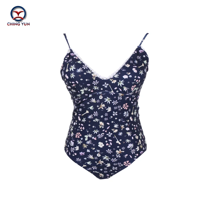 CHING YUN 2019 Sexy One Piece Suit Women Summer Print Floral Dot Swimsuit Beach Wear Halter Bathing Suit Strap strap Swimwear