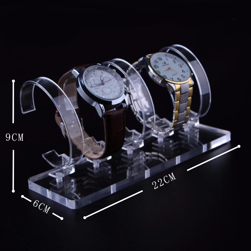 Acrylic Watch Display Holder Fine Exhibition Store Trade Show 5 Slots