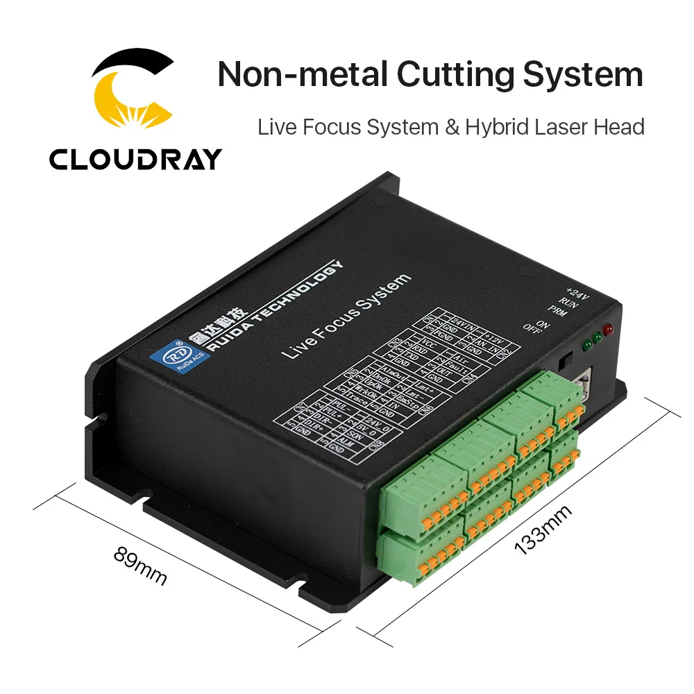 Cloudray Auto Live Focus Sensor System LFS-ANM-T43 Hybird Laser Head Driver for Nonmetal Plywood  Wood CO2 Cutting Machine