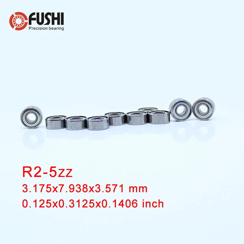 

R2-5ZZ ABEC-1 (100PCS) 1/8"x5/16"x9/64" inch Miniature Ball Bearings RC Models