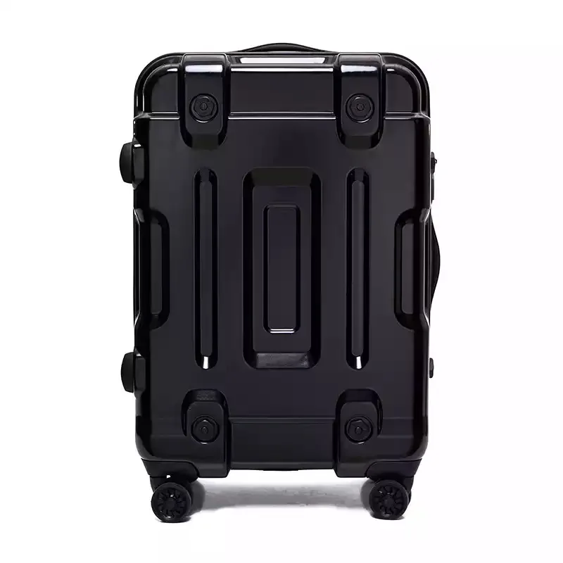 Valise de voyage à roulettes en métal pour hommes et femmes, bagage à roulettes miroir, boîte à mot de passe pour étudiants, bagage à la mode, 20 po, 24 po, 26 po, 29 po