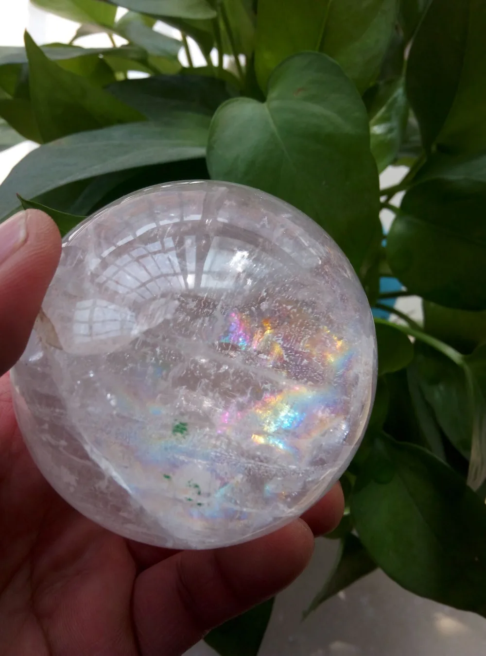 

Natural White Clear Quartz Crystal Sphere Ball Reiki Healing Gemstone Home Decor 3"(76mm)