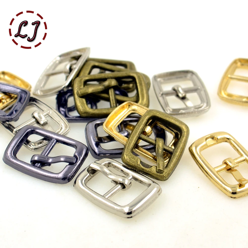 Hot sale 30pcs/lot silver gun-black gold bronze 8mm small Square round alloy metal shoes bags Belt Buckles DIY sew accessories