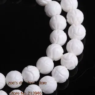 10mm (40pcs=1strand=1pack) Lotus Natural Tridacna Loose Strands Semi-precious Stone Jewelry Beads