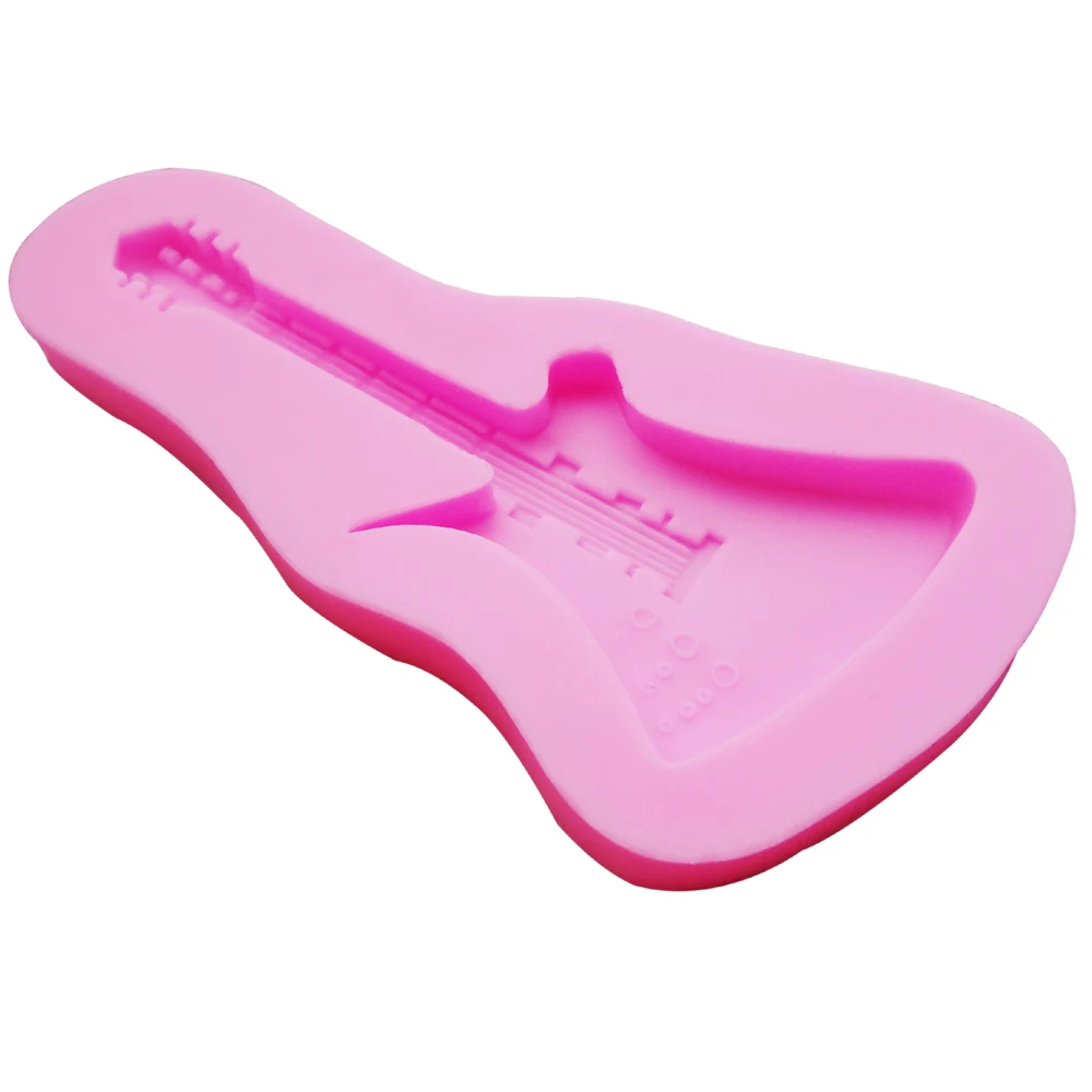 Sophronia M089 3D Violin Silicone  Chocolate Mold Guitar Fondant Cake Decorating Tools Sugar Candy Baking Molds Candle Moulds