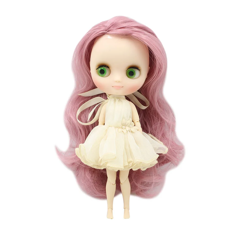 

DBS Nude middie blyth joint doll Pink hair Transparent face suitable DIY gift for girl like the icy doll middle blyth