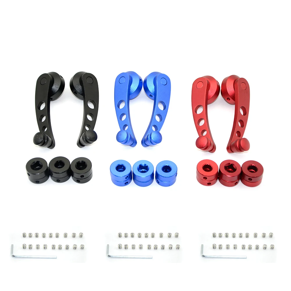 Hot Billet Aluminum Car Truck Manual Window Glass Door Crank Handle Winder Universal Blue / red / black