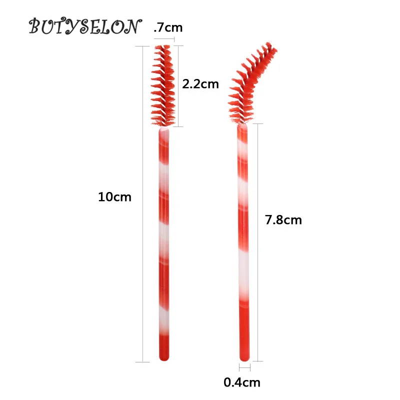 Pinceaux de maquillage à cils jetables, baguettes de Mascara arc-en-ciel, applicateur, outil cosmétique, peigne à sourcils, fournitures d'extension de cils, 100 pièces