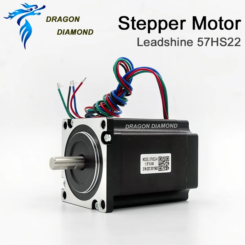 Leadshine 2 phase Stepper Motor 57HS22 NEMA23 with 2.2Nm Torque 5.6A Length 81mm Shaft 8mm