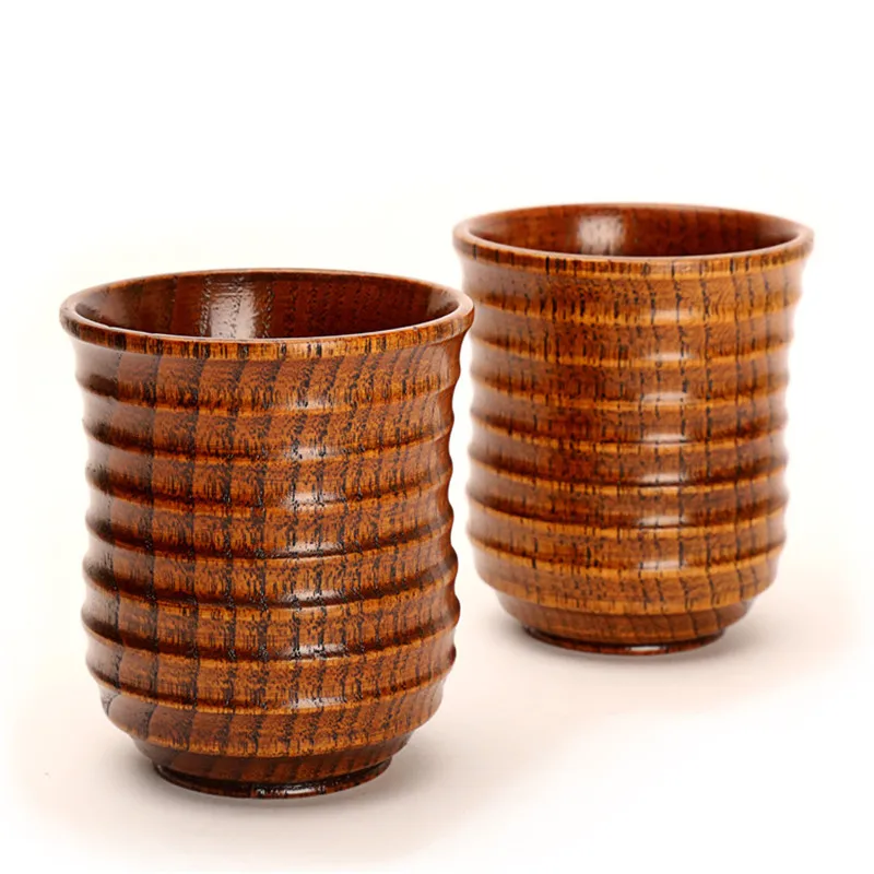 20Pcs/Lot Chinese Style Handmade Natural Wooden Tea Cups Creative Wooden Cups Drinkware Kitchen Gadgets Accessories