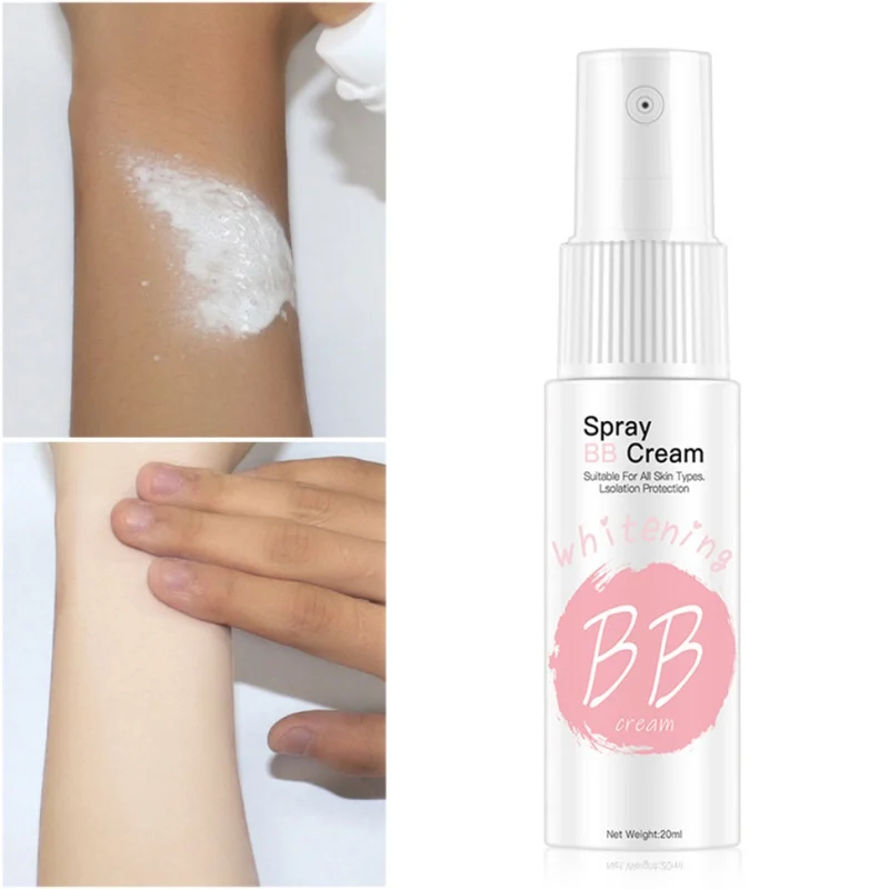 20ml Natural Makeup Whitening Face Body BB Cream Spray Moisturizing Foundation Concealer Brigten Skin Tone Smooth Maquiagem