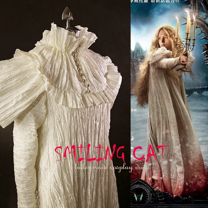 2025 قرمزي الذروة فستان الهالوين التأثيري