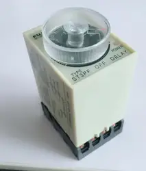 ST3PF Time relay 12V/24V36V/48V/127V/110V/220V/380V Power Off Delay Timer 8Pin with base 1S/5S/10S/30S/60S/3M/5M/10M/30M/60M