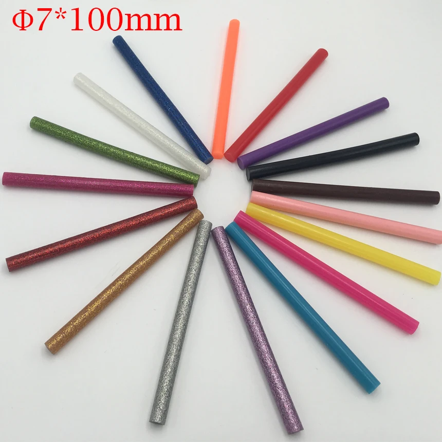 7mm 7x100mm 7*100mm Orange White Pink Black Red Yellow EVA Repair DIY Art Craft Gun Hot Melt Glue Adhesive Stick