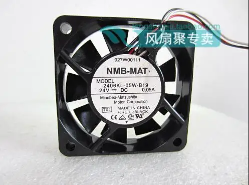 

Original NMB 6cm 24V 6015 0.05A 2406KL-05W-B19 60*60*15MM 3 line silent inverter fan