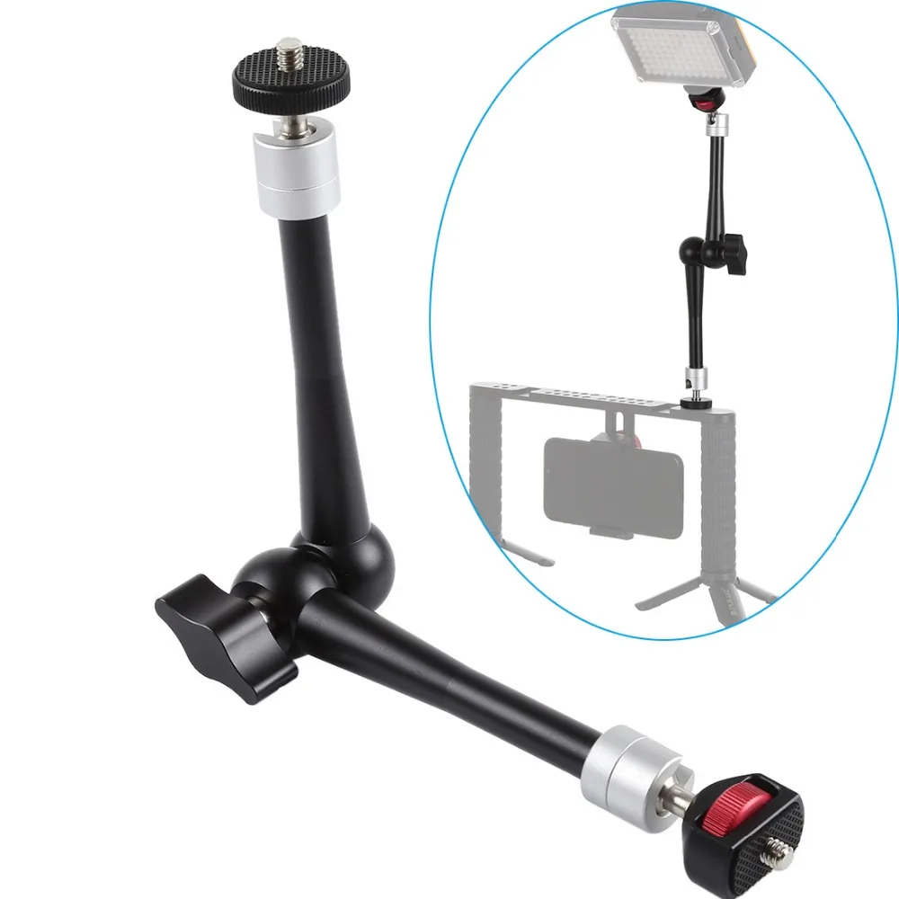 

11inch CNC Aluminum Alloy Magic Arm with Ball Head Mount Holder for Stabilizer Tripod Brackets Monopods for Gopro SJcam Cameras