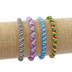 4Pcs Brazilian Woven Friendship Bracelet Handmade Braided String Adjustable Bulk Bracelet for Women Kids Girls